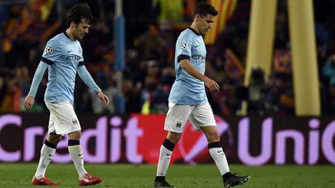 داوید سیلوا - خسوس ناواس|بارسلونا 1 - 0 منچستر سیتی / لیگ قهرمانان