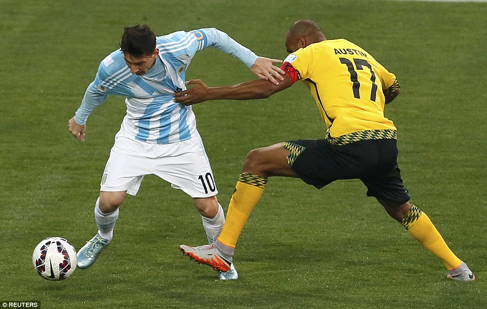 لیونل مسی|آرژانتین 1 - 0 جامائیکا / کوپا آمریکا 2015