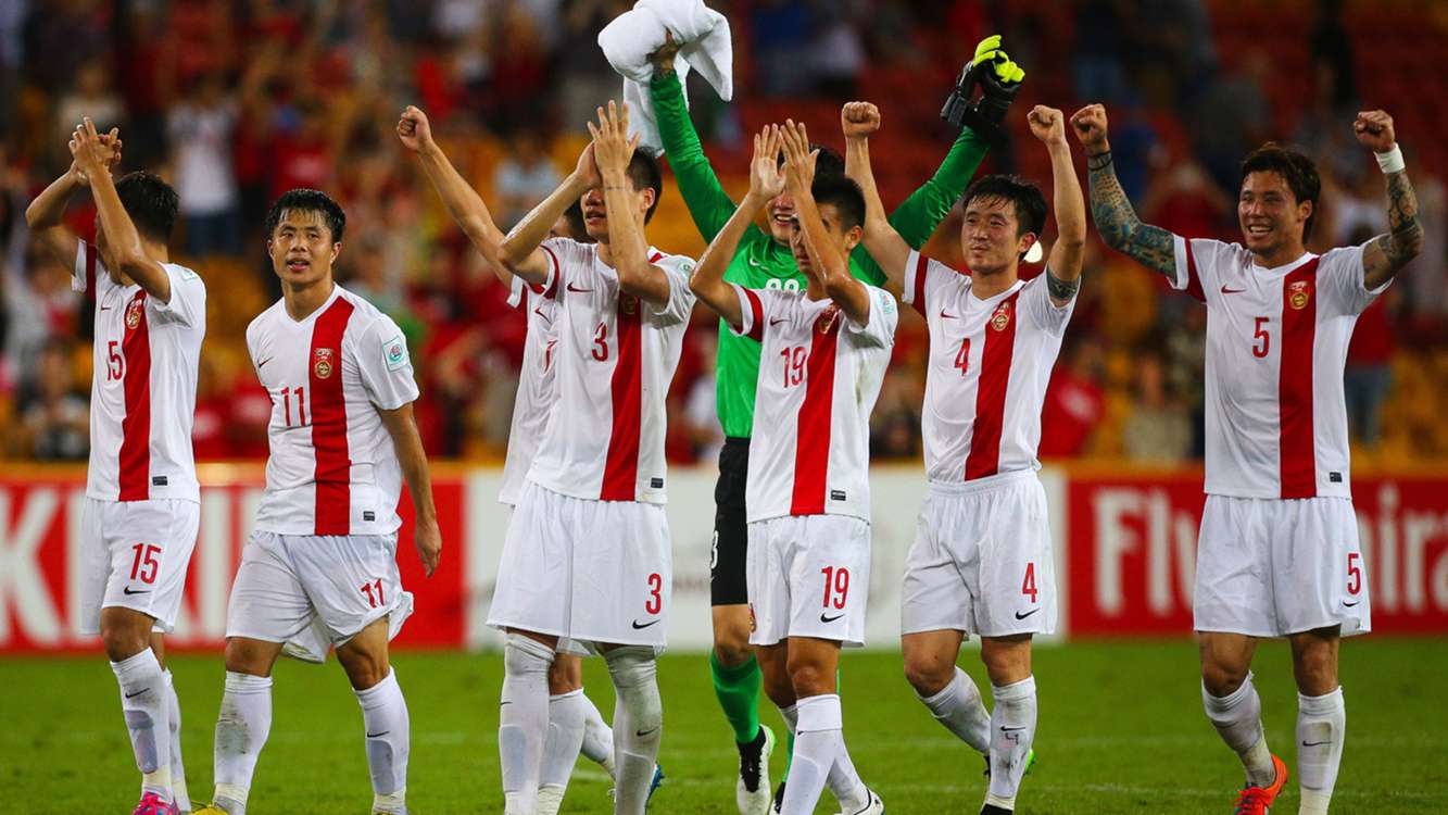 شادی بازیکنان چین|چین 2 - 1 کره شمالی / جام ملت های آسیا 2015