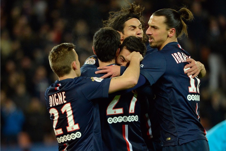 شادی بازیکنان پاریس سن ژرمن|پاریس سن ژرمن 1 - 0 رن / لوشامپیونه