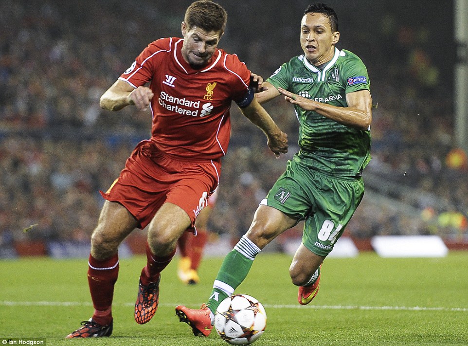 استیون جرارد|لیورپول 2-1  لودوگورتس / لیگ قهرمانان