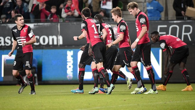 شادی بازیکنان رن|رن 2 - 0 موناکو / لوشامپیونه