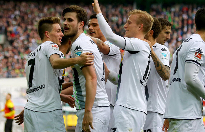 شادی مونشن گلادباخ|مونشن گلادباخ 3 - 1 بوروسيا دورتموند / بوندسلیگا