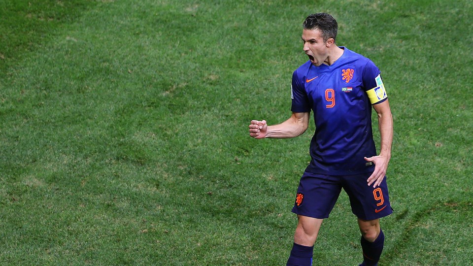 روبن فن پرسی|شادمانی فن پرسی بعد از باز کردن دروازه برزیل.