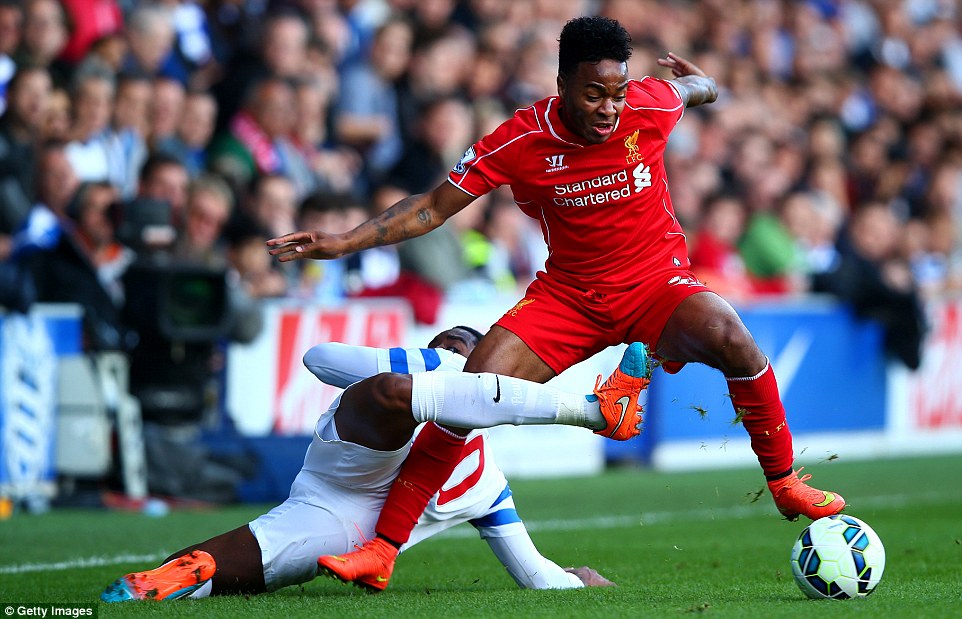 رحيم  استرلینگ|کوئینز پارک رنجرز 2 - 3 لیورپول / لیگ جزیره