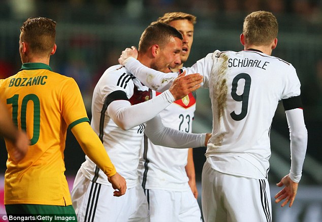 شادی بازیکنان آلمان|آلمان 2 - 2 استرالیا / دیدار دوستانه