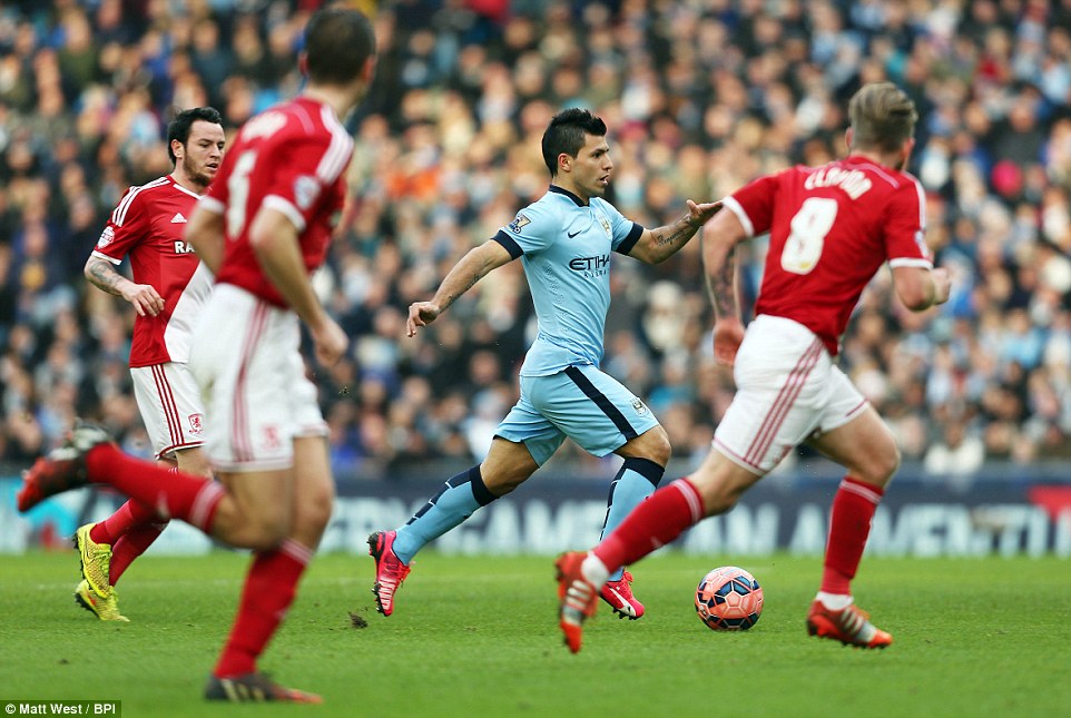 سرخیو آگیرو|منچستر سیتی 0 - 2 میدِلزبورو / جام حذفی