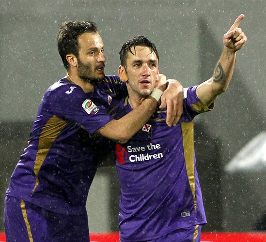 شادی بازیکنان فیورنتینا|فیورنتینا 2 - 1 میلان /  سری آ