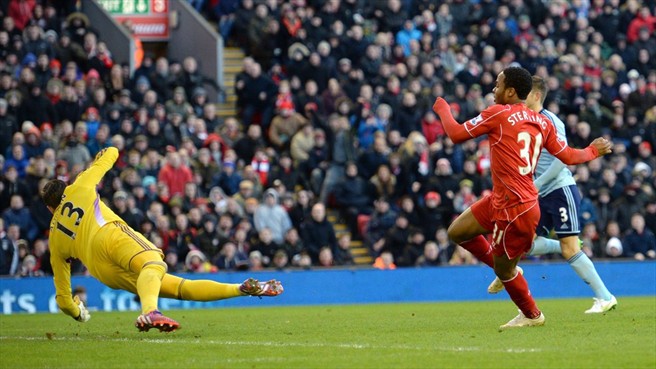 رحيم استرلینگ|لیورپول 2 - 0 وستهام / لیگ جزیره