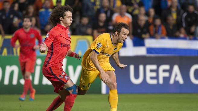 داوید لوئیز|آپوئل 0 - 1 پاریس سن ژرمن / لیگ قهرمانان