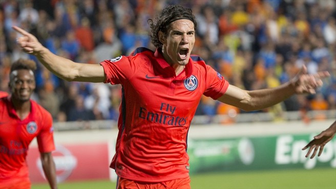 ادینسون کاوانی|آپوئل 0 - 1 پاریس سن ژرمن / لیگ قهرمانان