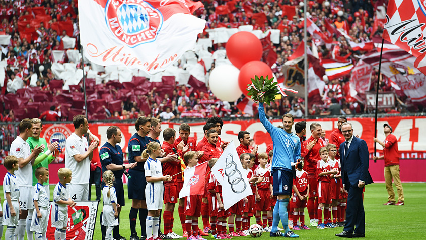 جشن بازیکنان|بایرن مونیخ 2 - 0 ماینتس / بوندسلیگا