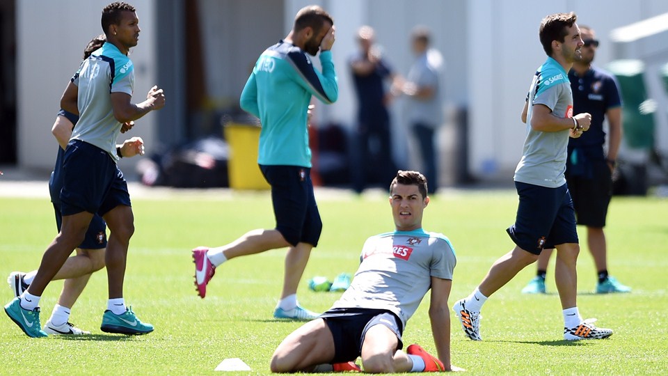 کريس‌ رونالدو|تمرين کريس‌ رونالدو با تيم ملي پرتغال