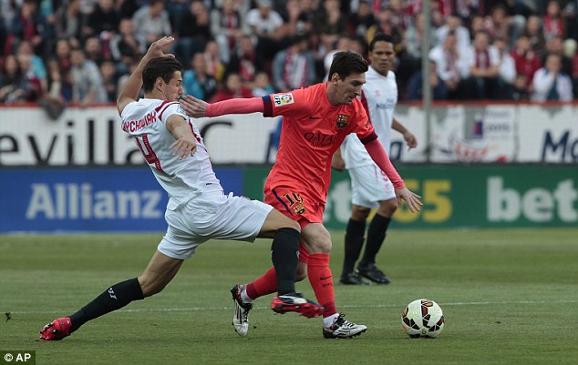 لیونل مسی|سه ویا 2 - 2 بارسلونا / لالیگا
