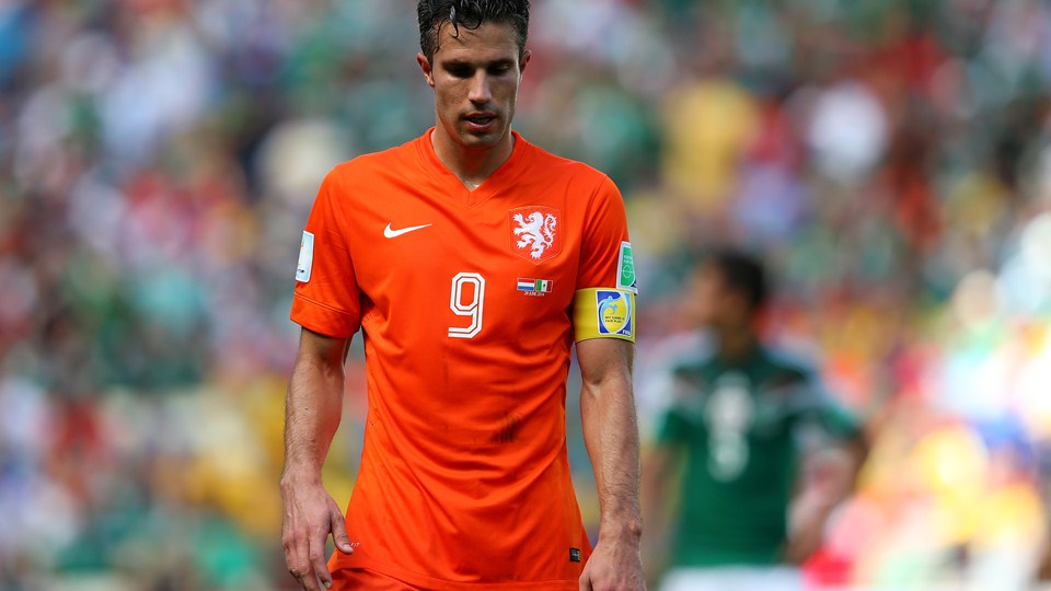 روبن فن پرسی|عکس العمل روبن فن پرسی در جریان بازی مقابل مکزیک.