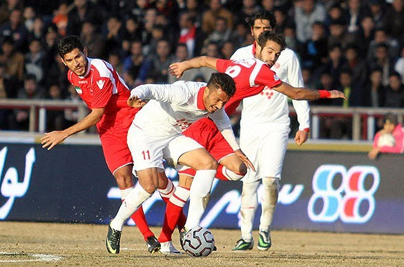 درگیری دوبازیکن|پدیده مشهد 0 - 1 پرسپولیس تهران / لیگ برتر