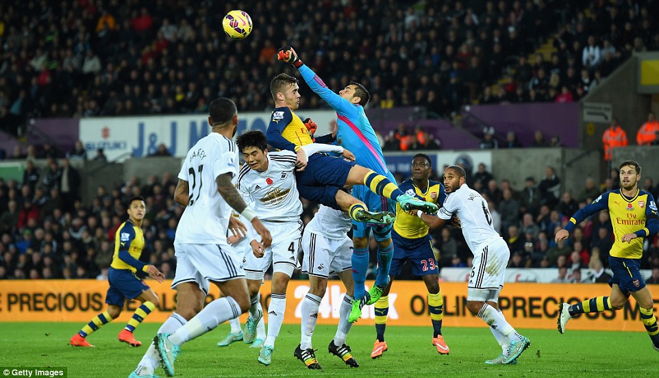 کالوم چمبرز|سوانسی 2 - 1 آرسنال / لیگ جزیره