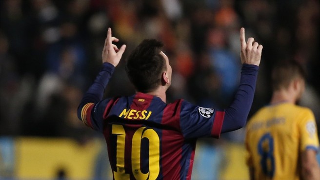 لیونل مسی|آپوئل 0 - 4 بارسلونا / لیگ قهرمانان