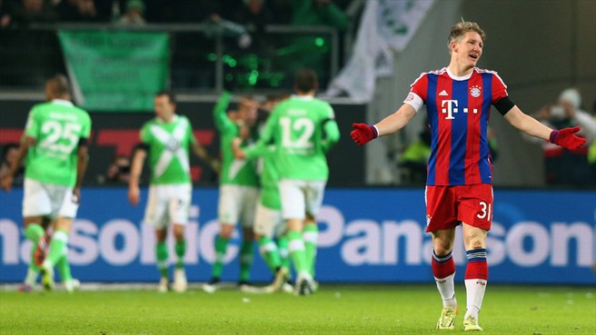 باشتین شواینشتایگر|وولفسبورگ 4 - 1 بایرن مونیخ