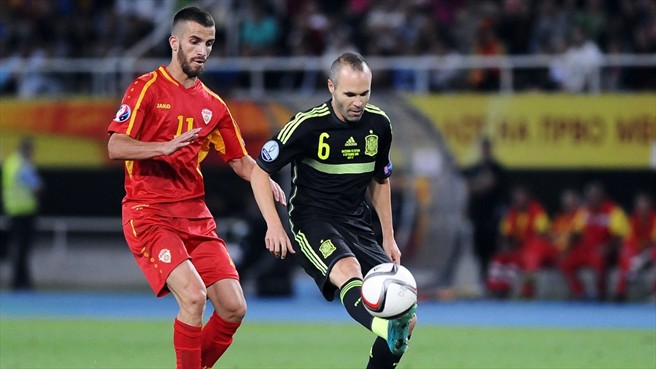 آندرس اینیستا|مقدونیه 0 - 1 اسپانیا / مقدماتی یورو 2016