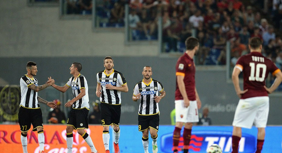 شادی بازیکنان اودینزه|رم 2 - 1 اودینزه / سری آ