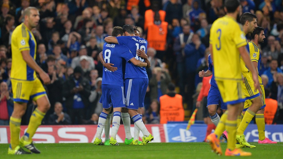 دیگو کاستا|چلسی 4 - 0 مکابی تل آویو / لیگ قهرمانان