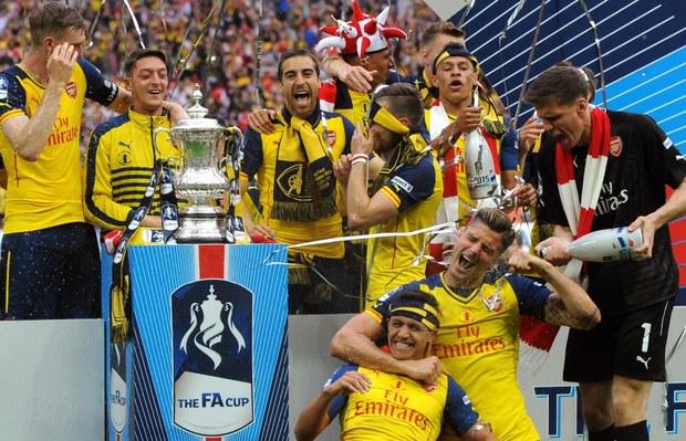 جشن قهرمانی آرسنال|آرسنال 4 - 0 آستون ویلا / جام حذفی
