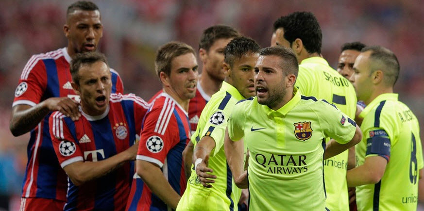 جوردی آلبا|بایرن مونیخ 3 - 2 بارسلونا / لیگ قهرمانان