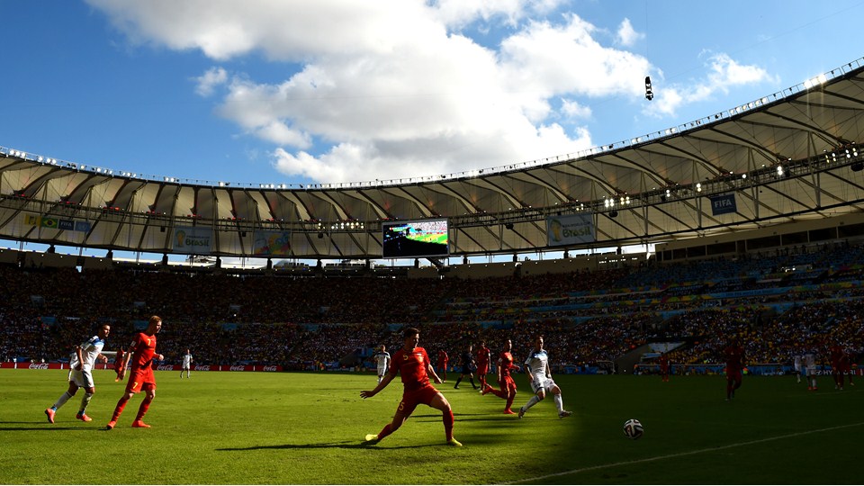 نمای زیبایی از بازی|نمای زیبایی از بازی بلژیک در مقابل روسیه.