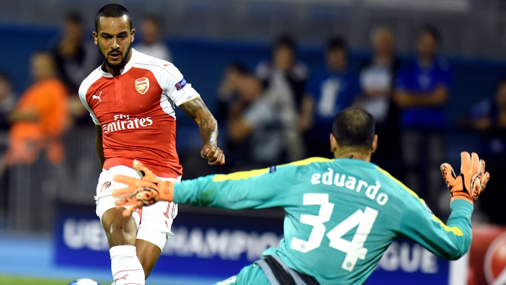 تئو ولكات/|دینامو زاگرب 2 - 1 آرسنال / لیگ قهرمانان