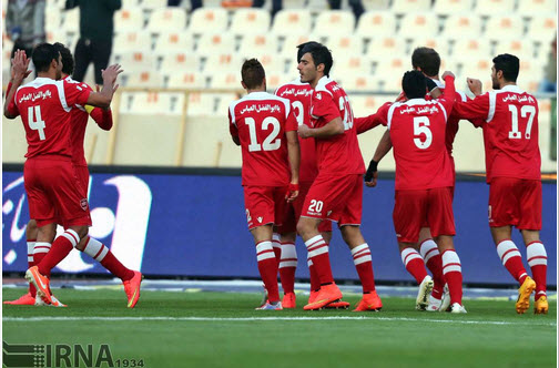 شادمانی بازیکنان پرسپولیس|پرسپولیس تهران 2 - 2 گسترش فولاد تبریز / لیگ برتر