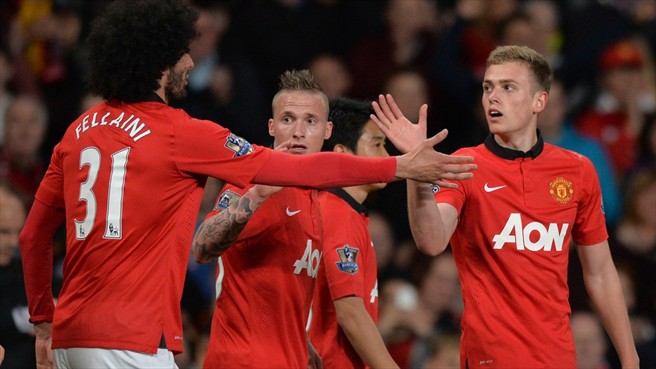 منچستر یونایتد|شادی شیاطین سرخ بعد از پیش افتادن از حریف