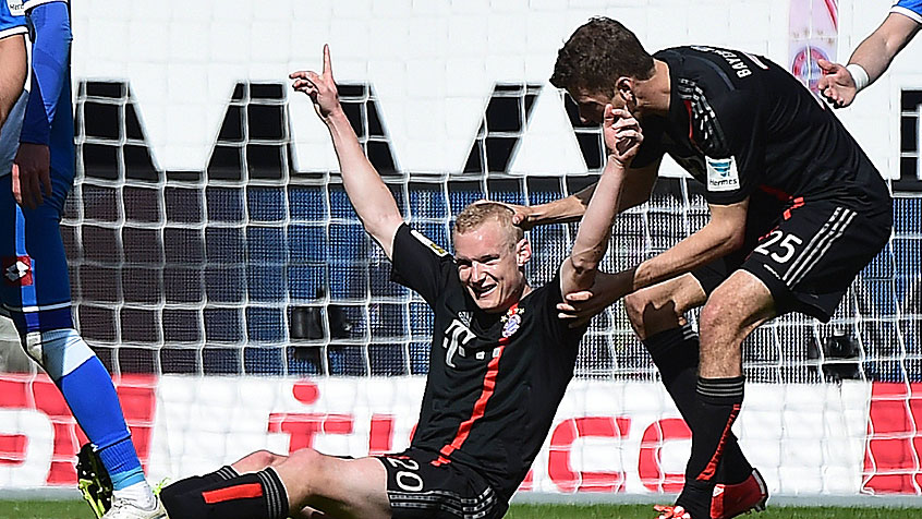 شادی بازیکنان بایرن|هوفنهايم 0 - 2 بایرن مونیخ / بوندسلیگا