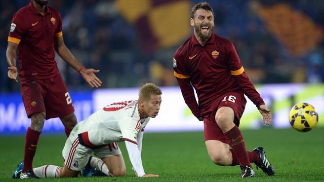 كيسوکه هوندا - دانیله د روسی|رم 0 - 0 میلان / سری آ