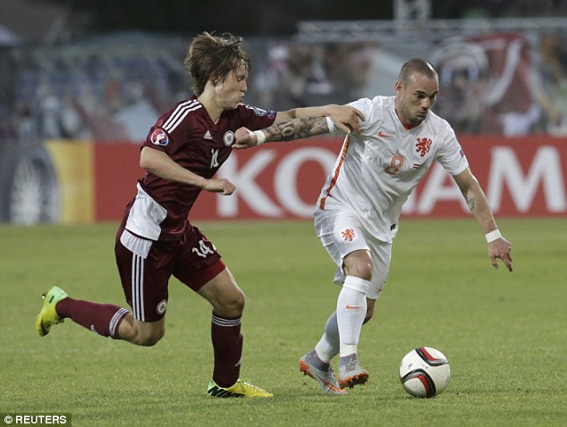 وسلی اشنایدر|لتونی 0 - 2 هلند / مقدماتی جام ملت های اروپا