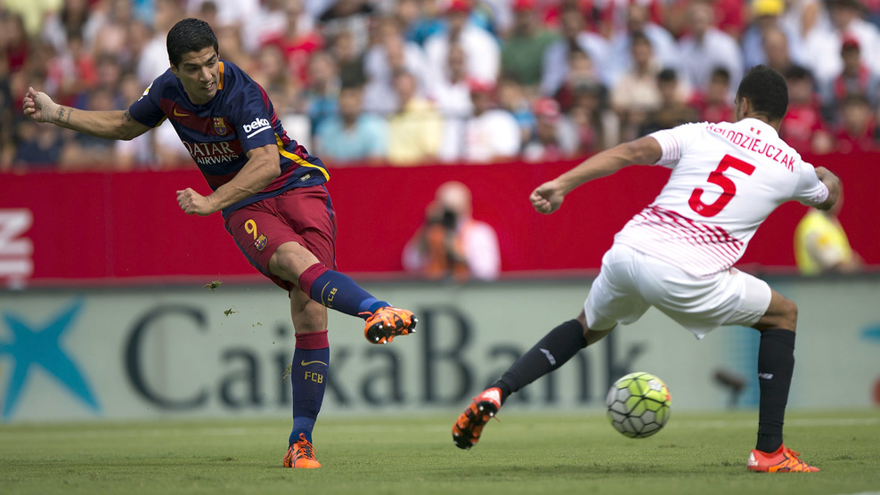 لوئیس سوارز|سه ویا 2 - 1 بارسلونا / لالیگا