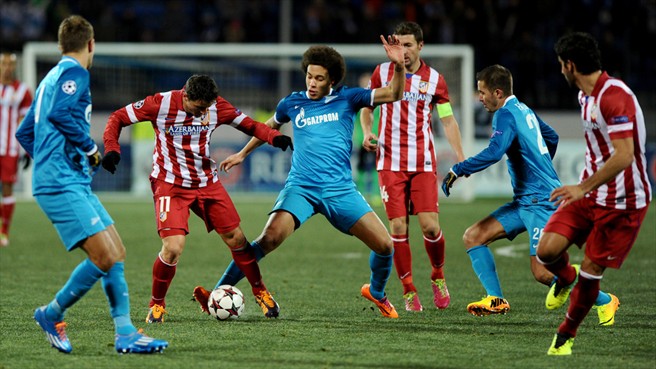 مصاف های اتلتیکو تا فینال لیگ قهرمانان اروپا|بازی پنجم مرحله ی گروهی: زنیت 1 - اتلتیکو مادرید 1