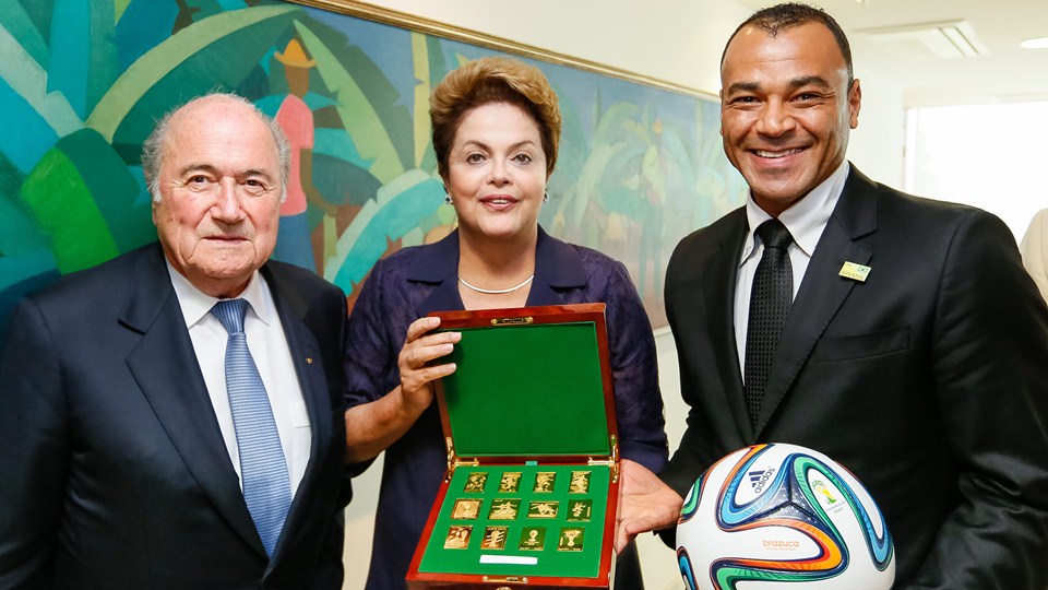 سر بلاتر - کافو|ملاقات سر بلاتر با رییس جمهور برزیل و حضور کافو در جلسه