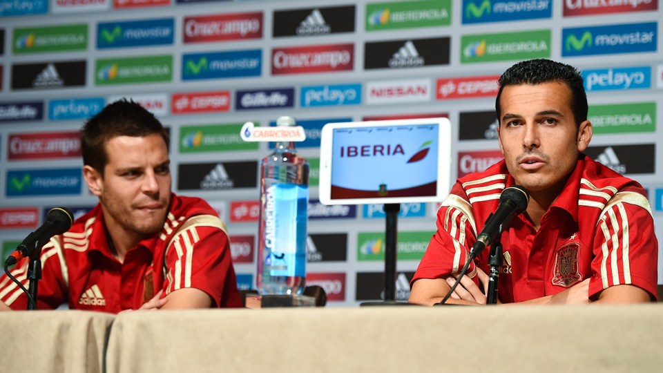 پدرو - سزار آزپيليكوئتا|کنفرانس مطبوعاتی قبل از تمرین اسپانیا.