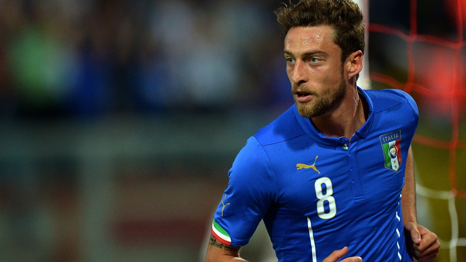 کلودیو ماركيزيو|شادمانی هافبک ایتالیا مارکیزیو بعد از گلزنی برای تیمش.