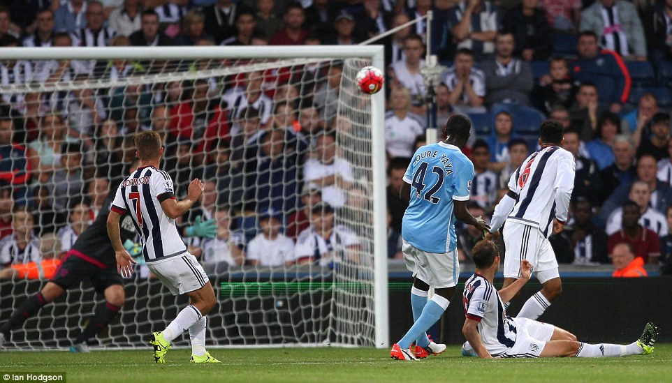 یحیی توره|وست برومویچ 0 - 3 منچستر سیتی / لیگ برتر انگلستان