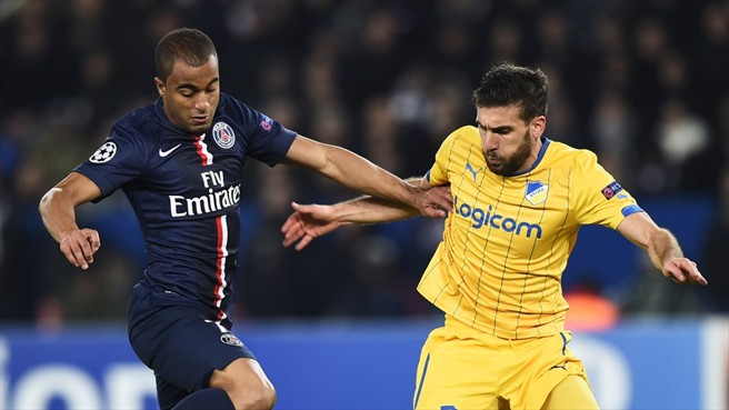 لوکاس مورا|پاریس سن ژرمن 1 - 0 آپوئل / لیگ قهرمانان