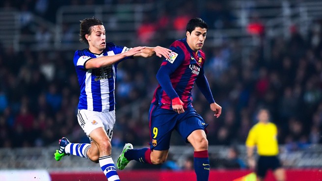 لوئیس سوارز - سرخیو کانالس|رئال سوسیداد 1 - 0 بارسلونا / لالیگا