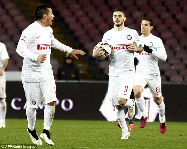 مائورو ایکاردی|ناپولی 2 - 2 اینترمیلان / سری آ