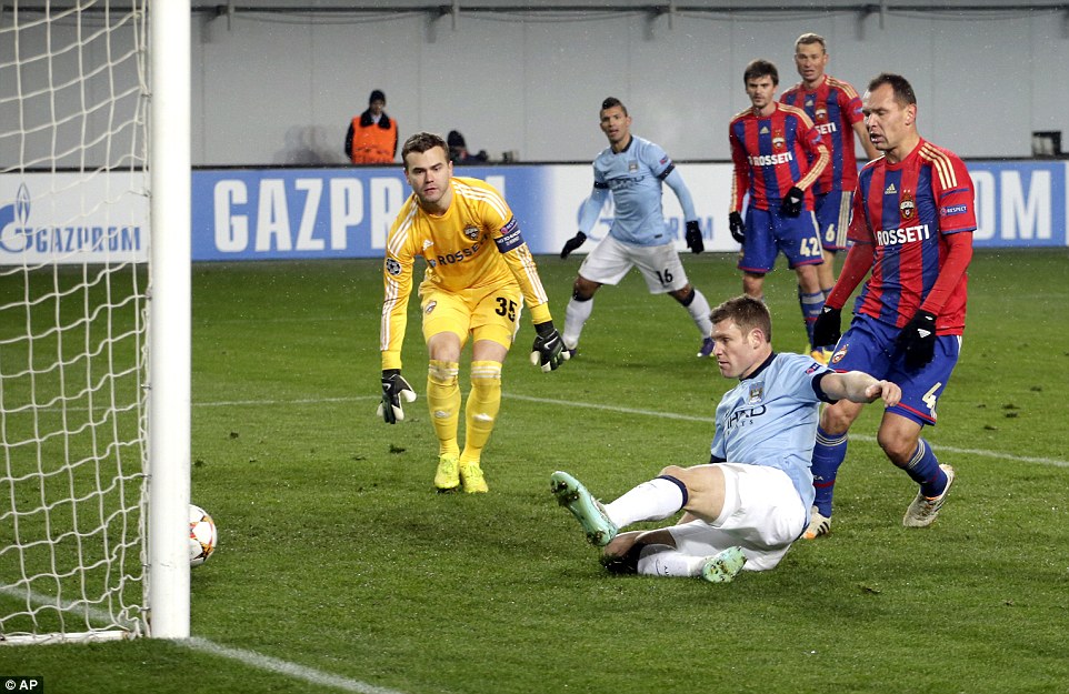 جیمز میلنر|زسکا مسکو 2 - 2 منچستر سیتی / لیگ قهرمانان