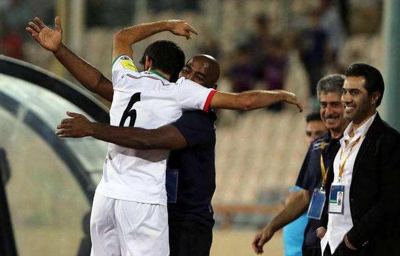 شادی بازیکن ایران|ایران 6 - 0 گوآم / مقدماتی جام جهانی