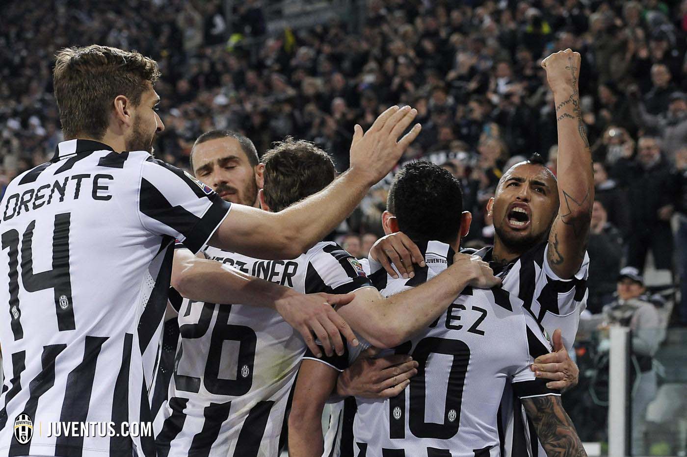 شادی بازیکنان یووه|یوونتوس 2 - 0 اِمپولی / سری آ