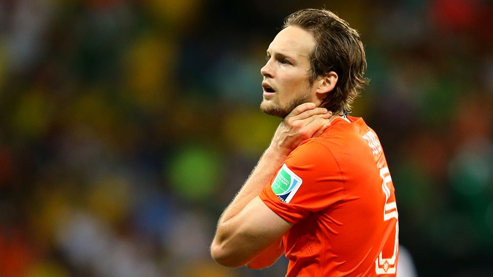 دیلی بلایند|عکس العمل دیلی بلایند ، بازیکن هلند در بازی مقابل کاستاریکا.