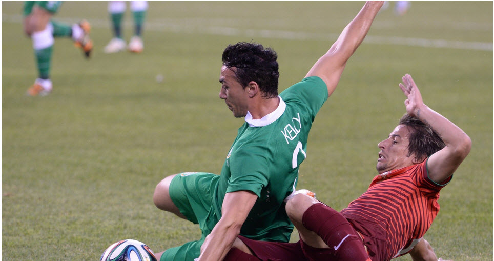 فابیو کوئنترائو|برخورد فابیو کنترائوبا بازیکن ایرلند بر سر نوپ.