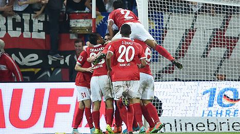 شادی بازیکنان ماينتس|ماینتس 2-0 دورتموند / بوندسلیگا